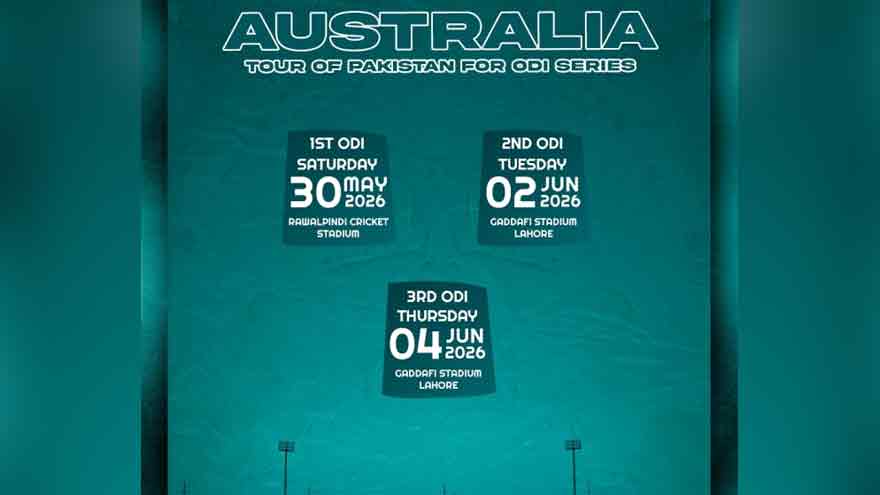 Pakistan to host Australia for three-match ODI series