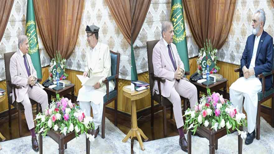 PM Shehbaz meets GB governor, CM to review development projects