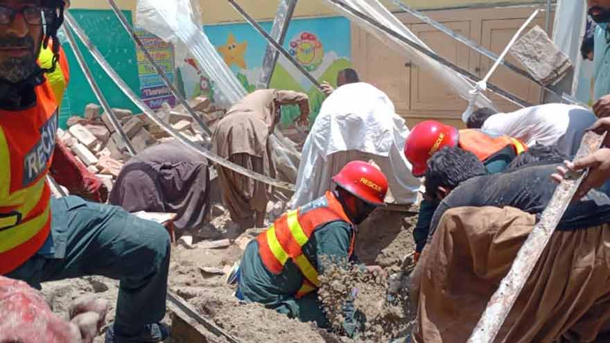 Overloaded school roof collapse in DG Khan kills four, several injured