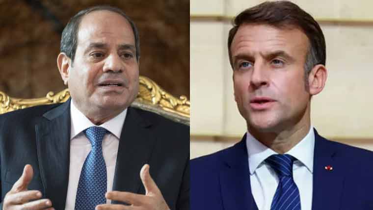 مصری صدر کی فرانسیسی ہم منصب سے ملاقات، خطے کی صورتحال، غزہ بارے تبادلہ خیال