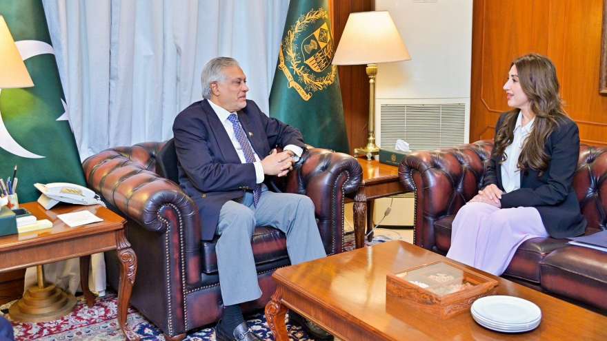 Ishaq Dar, Natalie Baker hold talks on regional stability and Pakistan-US relations