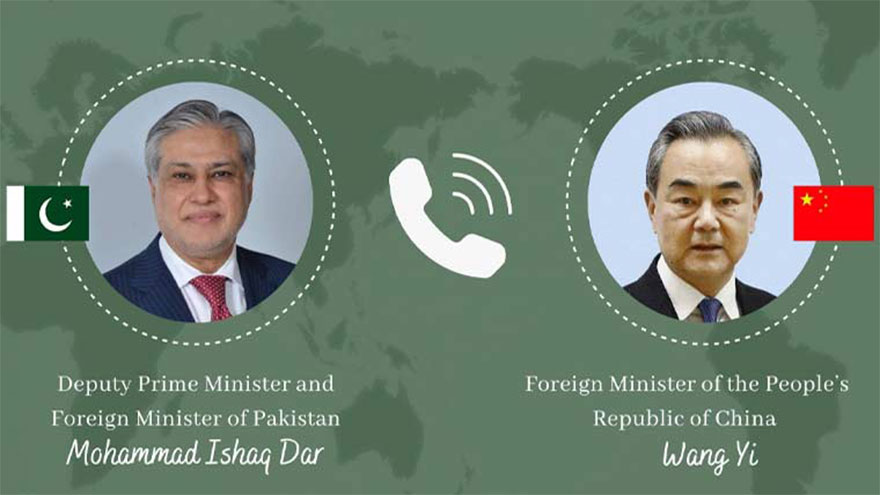 Dar, Chinese FM exchanged views on recent regional developments