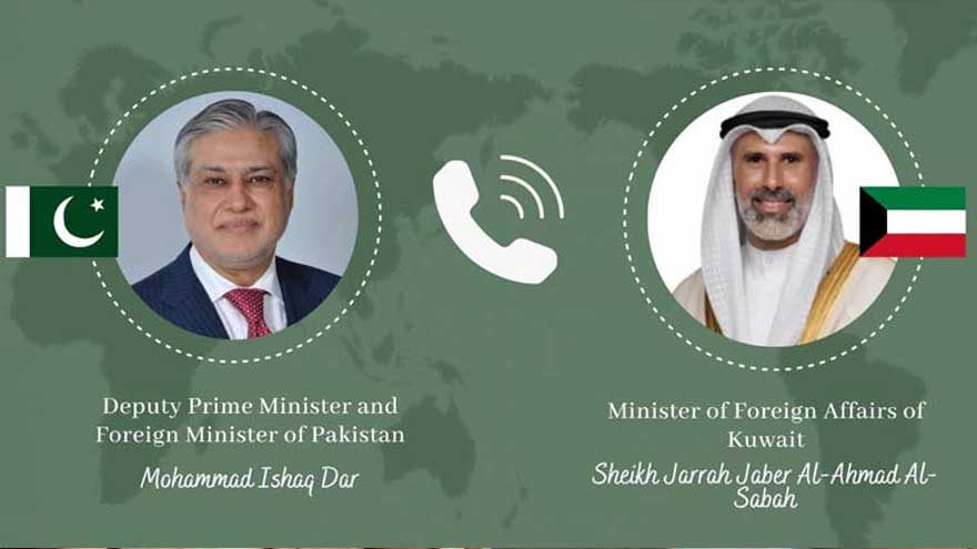 Ishaq Dar, Kuwaiti FM discuss regional situation, Iran-US talks