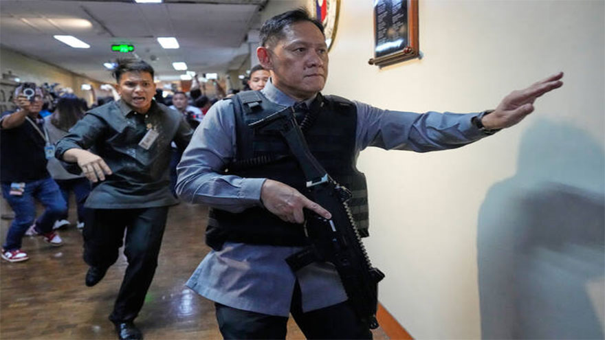 Gunshots at Philippine Senate as lawmaker wanted by ICC holds out