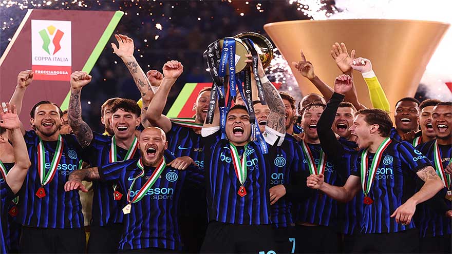 Inter Milan win Italian Cup to secure domestic double