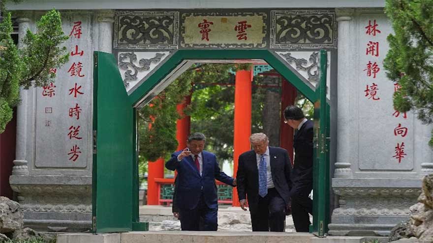 Trump says Xi is 'all business' as talks resume after Taiwan warning