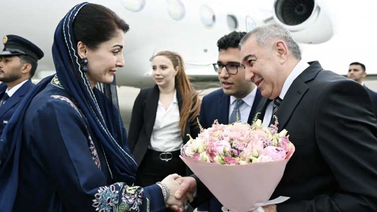 وزیراعلیٰ مریم نواز شریف کا آذربائیجان پہنچنے پر پُرتپاک خیر مقدم