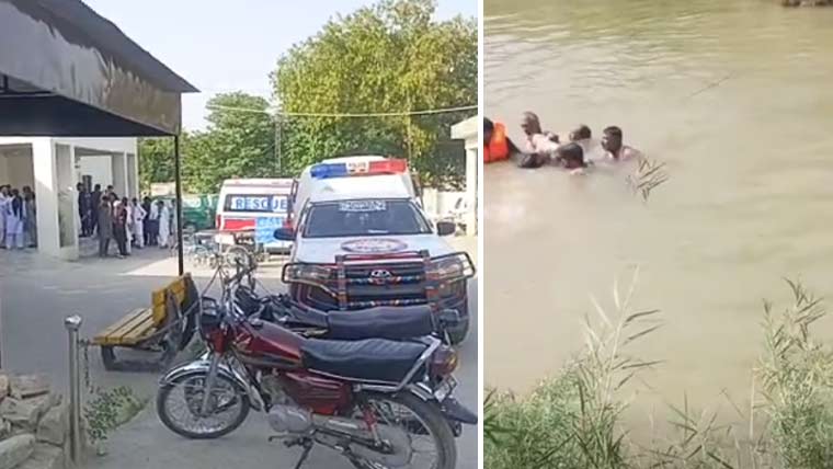 برساتی نالے میں نہاتے تین نوجوان ڈوب کر جاں بحق