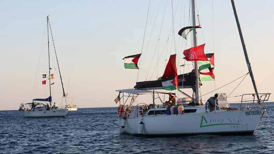 Gaza aid flotilla says Israeli forces intercepted 41 vessels, 10 still sailing
