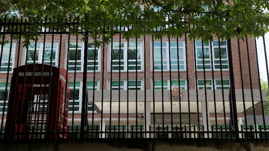 British deputy ambassador in Washington has left post, UK foreign office says
