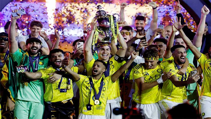 Ronaldo strikes twice to end long wait for Saudi title