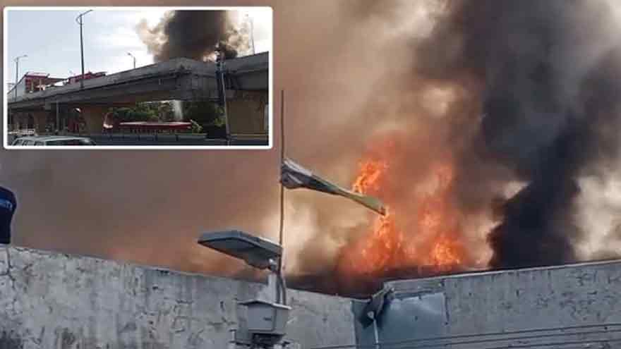 Fire erupts in Metro Bus at Rawalpindi's Sixth Road