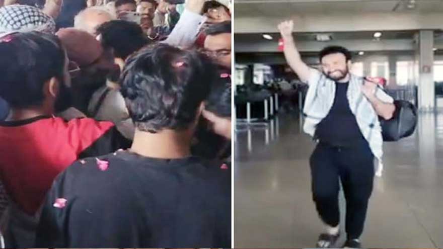 Saad Edhi returns home after Gaza aid mission detention