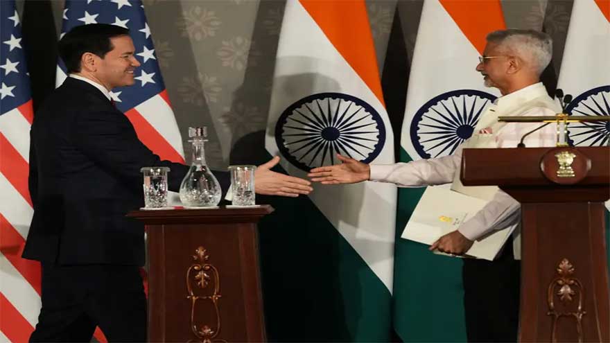 On first official India trip, Rubio tries to tackle a trust deficit between Washington and Delhi