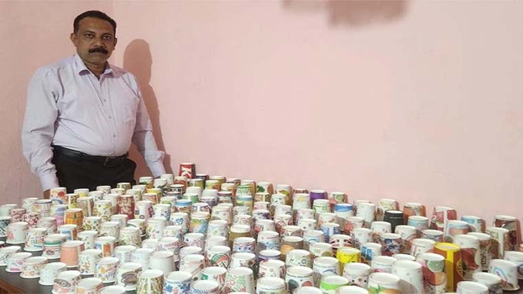 بھارت: دنیا بھر سے مختلف قسم کے پیپر کپ جمع کرنے کا ریکارڈ