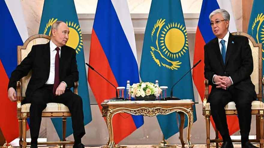 Russia's Putin arrives in Kazakhstan for key talks