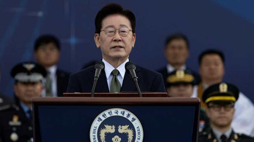 South Korea's Lee urges North Korea to restore dialogue, pledges military buildup