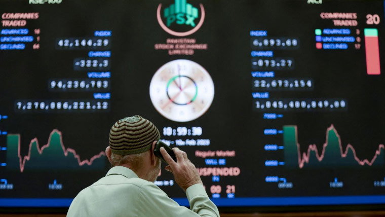 پاکستان سٹاک مارکیٹ میں کاروبار کا مثبت زون میں آغاز