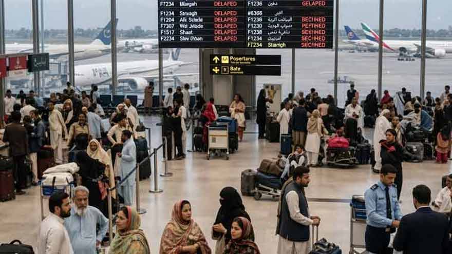 Regional tensions disrupt flight operations across Pakistan
