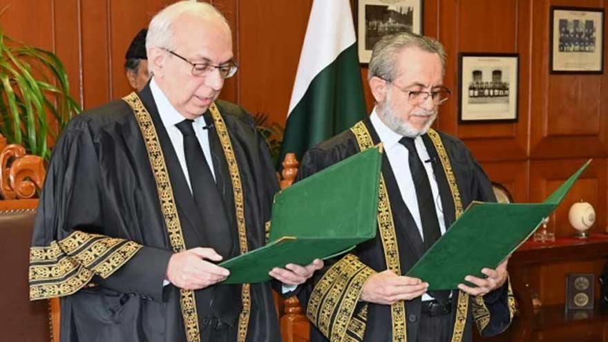 Justice Munib Akhtar takes oath as acting chief justice of Pakistan