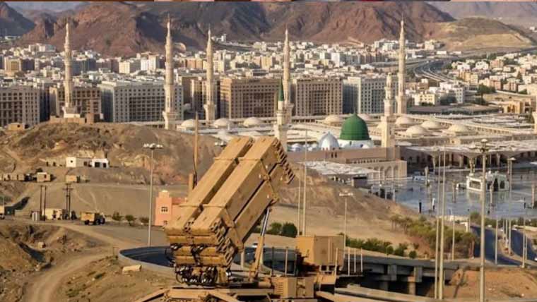 مدینہ منورہ کی جانب داغا گیا کروز میزائل سعودی فضائی دفاعی نظام نے تباہ کردیا