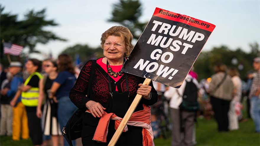 Frustrated with Trump, voters overwhelmingly want change in Washington, an AP-NORC poll finds