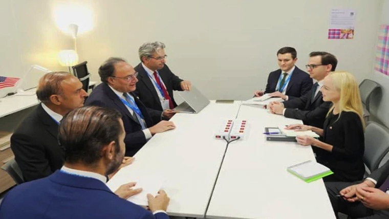 وزیر خزانہ کی عالمی مالیاتی اداروں سے ملاقاتیں، برآمدات میں اضافے پر زور