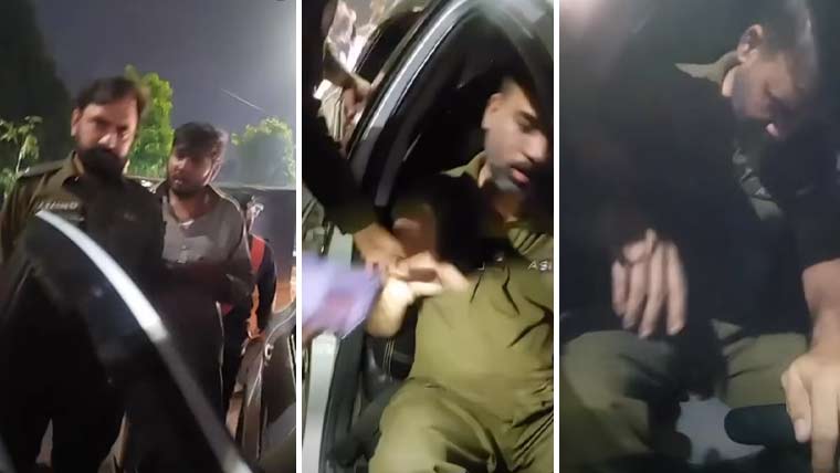 نشے کی حالت میں خاتون کی گاڑی کو ٹکر مارنے والا پولیس اہلکار گرفتار