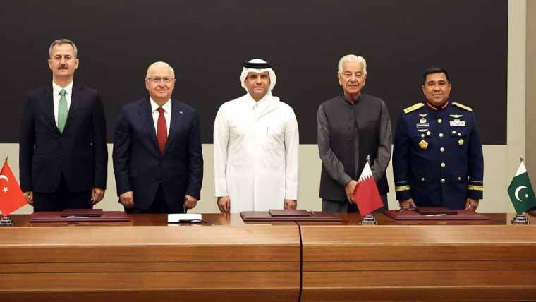 ترکیہ، قطر، پاکستان اور انڈونیشیا کے دفاعی تعاون بڑھانے کے معاہدے پر دستخط