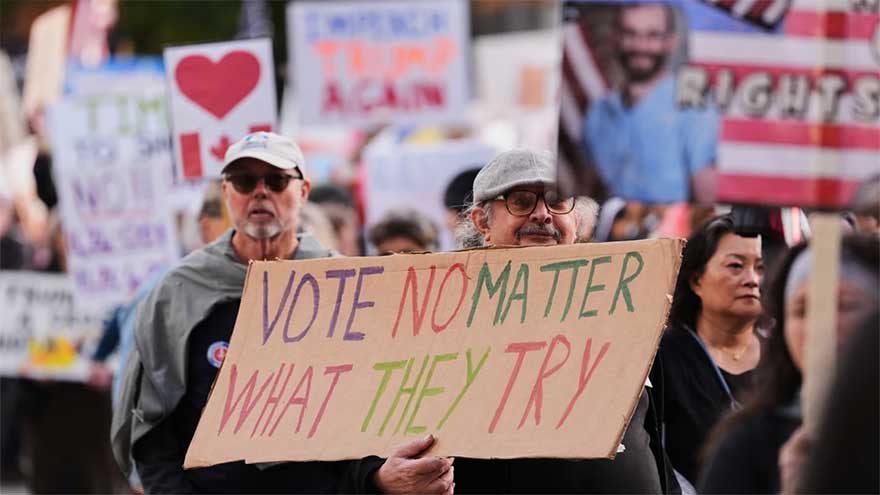Democrats' faith in election results is falling but still exceeds Republicans', AP-NORC poll finds