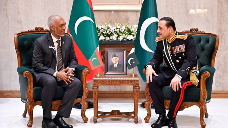 مالدیپ کے صدر ڈاکٹر محمد معیزو کی پاک فوج کی پیشہ ورانہ صلاحیتوں کی تعریف