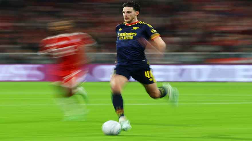 Rice rescues Arsenal at Bayern as Real Madrid hit four