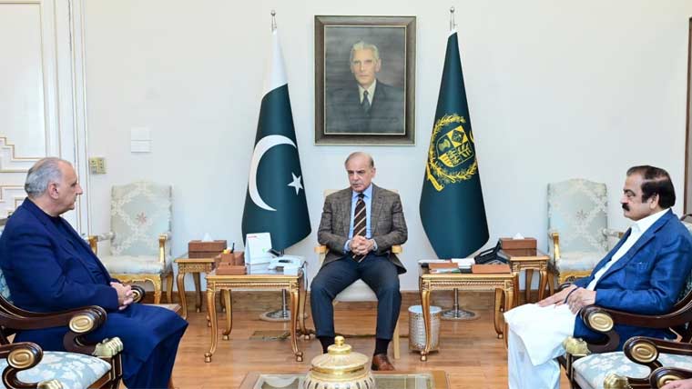 شہباز شریف کی صدر آزاد کشمیر سے ملاقات، کشمیریوں کی حمایت جاری رکھنے کا عزم