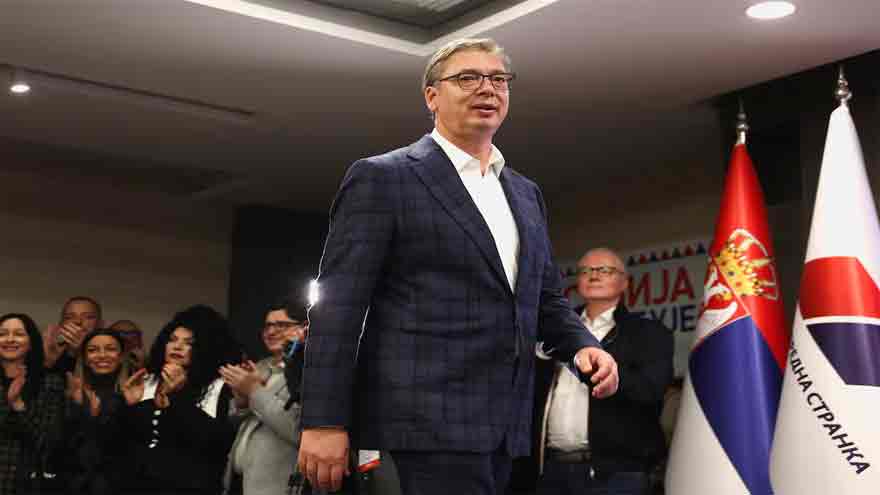 Serbia's Vucic concedes defeat in historic election win for student protest movement