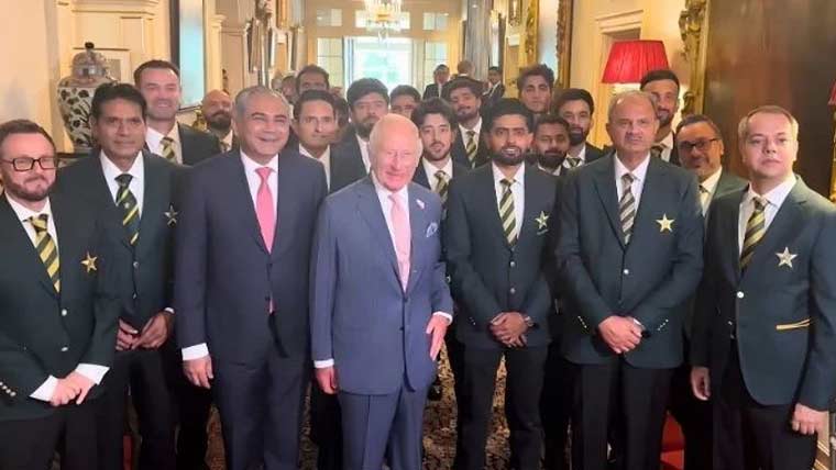 کنگ چارلس سے پاکستانی کرکٹ ٹیم کی ملاقات، محسن نقوی سے کرکٹ اور امن پر گفتگو