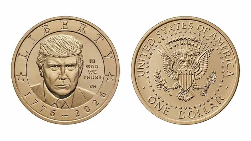 Trump's face finally lands on $1 coin despite law barring living presidents on currency