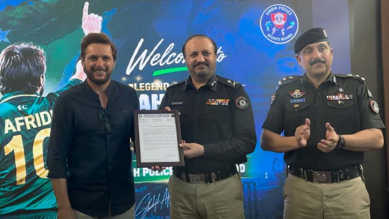 شاہد خان آفریدی سندھ پولیس سپورٹس بورڈ کے ”سفیر کھیل“ مقرر