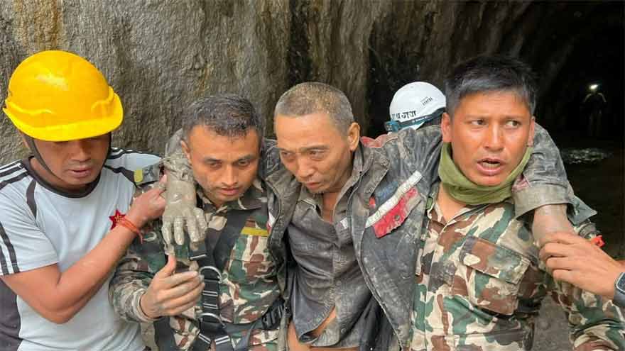 Chinese national rescued from tunnel in Nepal 10 days after catastrophic flooding