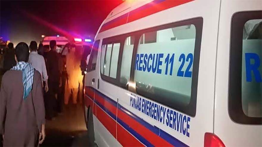 Khanpur accident leaves two dead, 11 injured