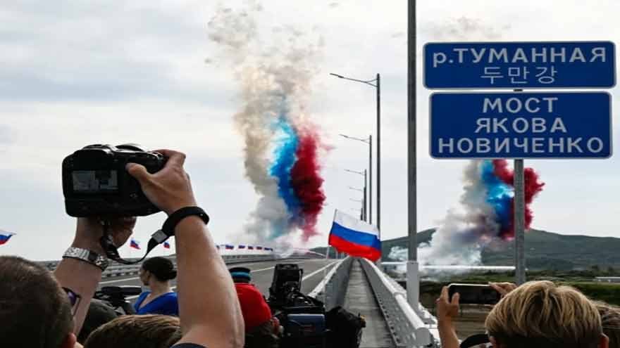 North Korea and Russia open their first road bridge, a symbol of expanding ties, TASS reports