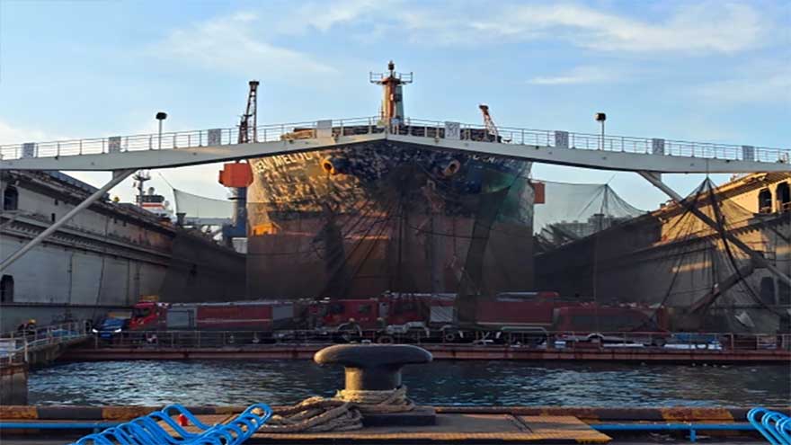 25 dead after cargo ship catches fire in China's port, state media says