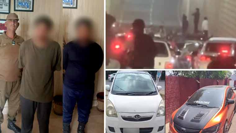 ڈیفنس انڈر پاس میں ٹریفک بلاک کرکے ہنگامہ آرائی، 2 ملزمان گرفتار