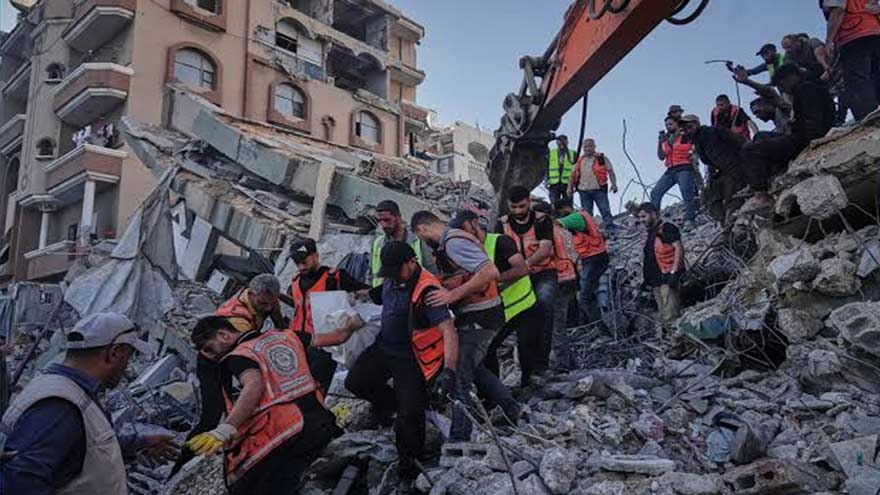 Children among 20 killed in Gaza building collapse; 100 still trapped