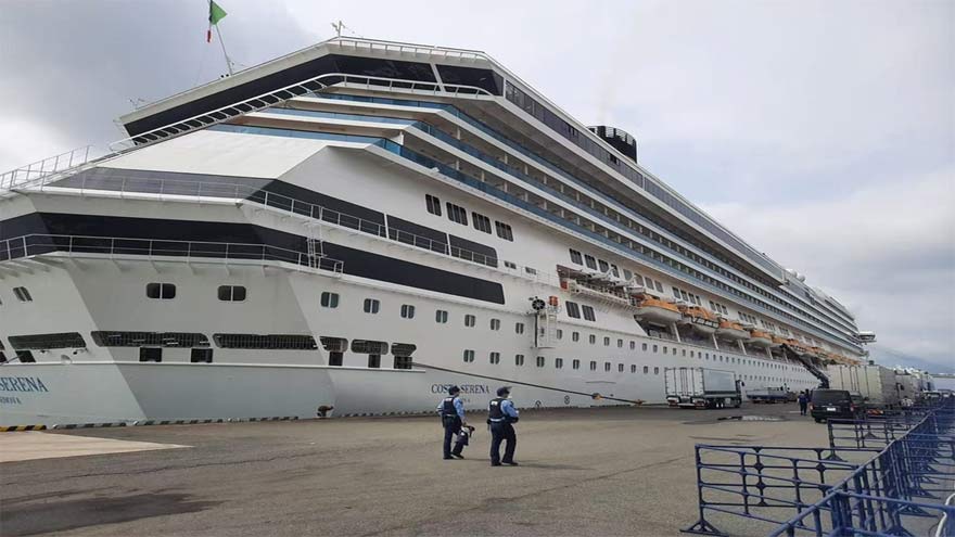 Asian Games 'floating village' docks in Nagoya Port