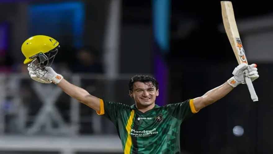 Pakistan's Maaz Sadaqat creates history in CPL with blistering century
