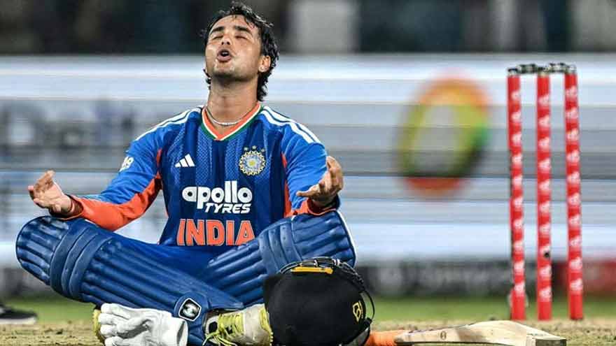 Abhishek Sharma smashes record 30-ball T20I century against Afghanistan