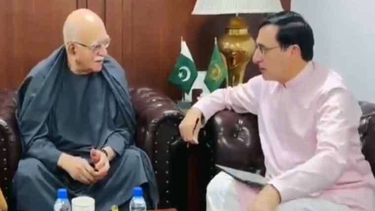 بیرسٹر گوہر کی محمود اچکزئی سے ملاقات، 27 ستمبر کے لانگ مارچ پر مشاورت