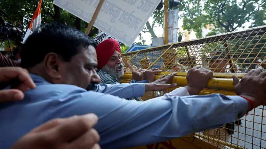 Indian police use tear gas against protesters seeking election chief's ouster