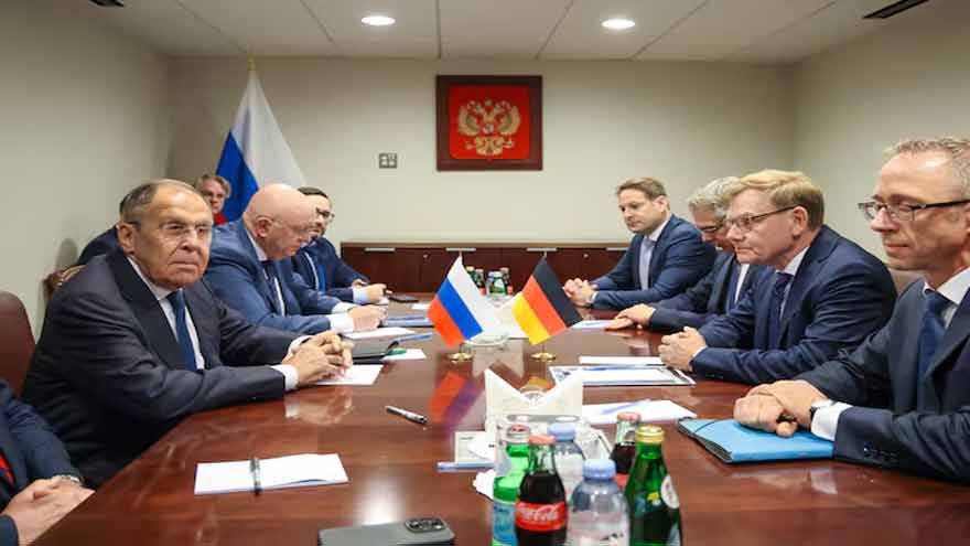 German foreign minister says Lavrov meeting driven by Russia security concerns