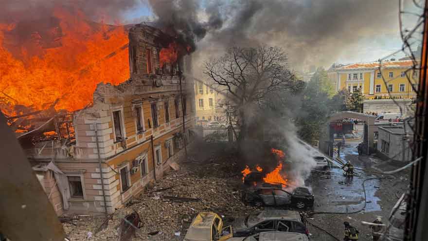 Kyiv Science Academy hit as Russian jet-drones strike across Ukraine